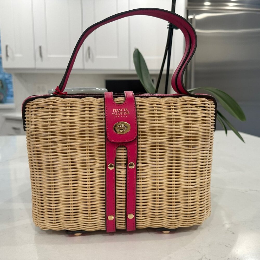 Frances Valentine The Holland Wicker & Leather Satchel
